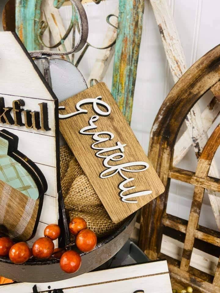Fall Farmhouse Tiered Tray Set