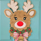 Scalloped Reindeer Door Hanger