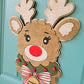 Scalloped Reindeer Door Hanger