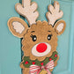 Scalloped Reindeer Door Hanger