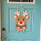 Scalloped Reindeer Door Hanger