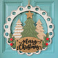 Triple Tree Scalloped Door Hanger