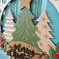 Triple Tree Scalloped Door Hanger