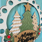 Triple Tree Scalloped Door Hanger