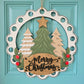Triple Tree Scalloped Door Hanger