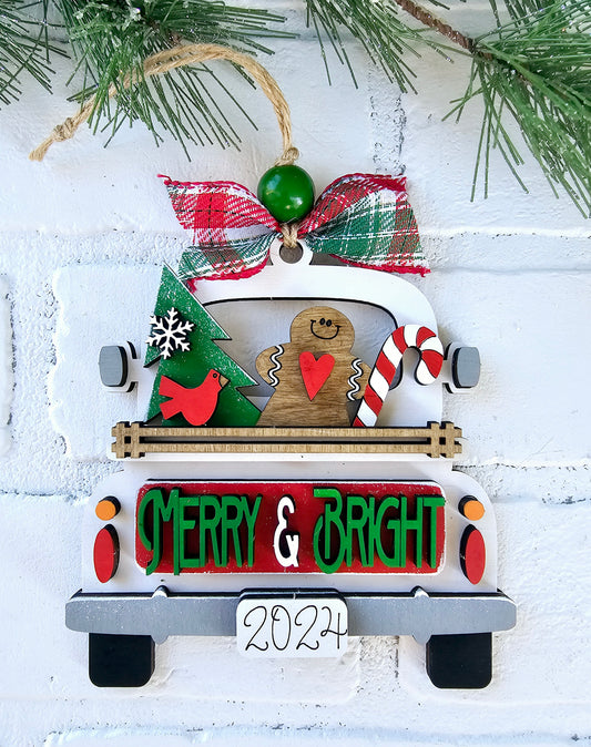 Merry & Bright Truck Ornament