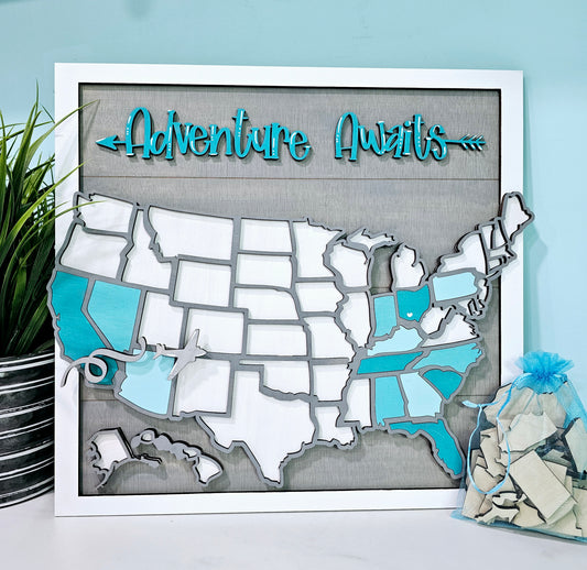 Adventure Awaits Travel Map