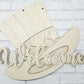 Welcome Patriotic Hat Door Hanger