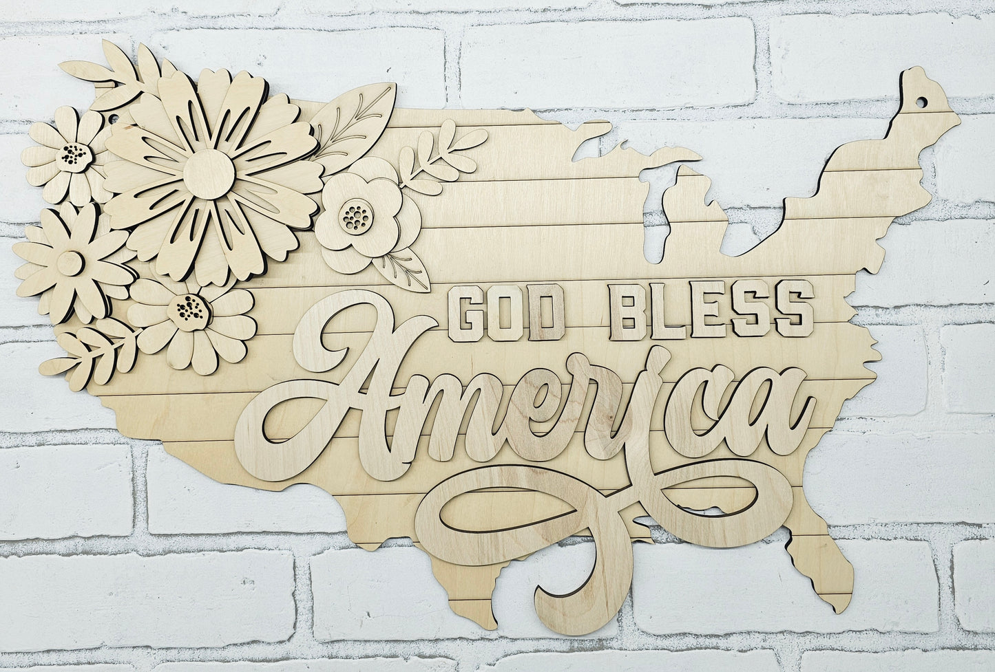 God Bless America United States Door Hanger