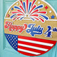 Happy July 4th Fireworks Door Hanger