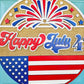 Happy July 4th Fireworks Door Hanger