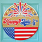 Happy July 4th Fireworks Door Hanger