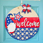 Patriotic Welcome Gnome Door Hanger