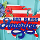 God Bless America United States Door Hanger