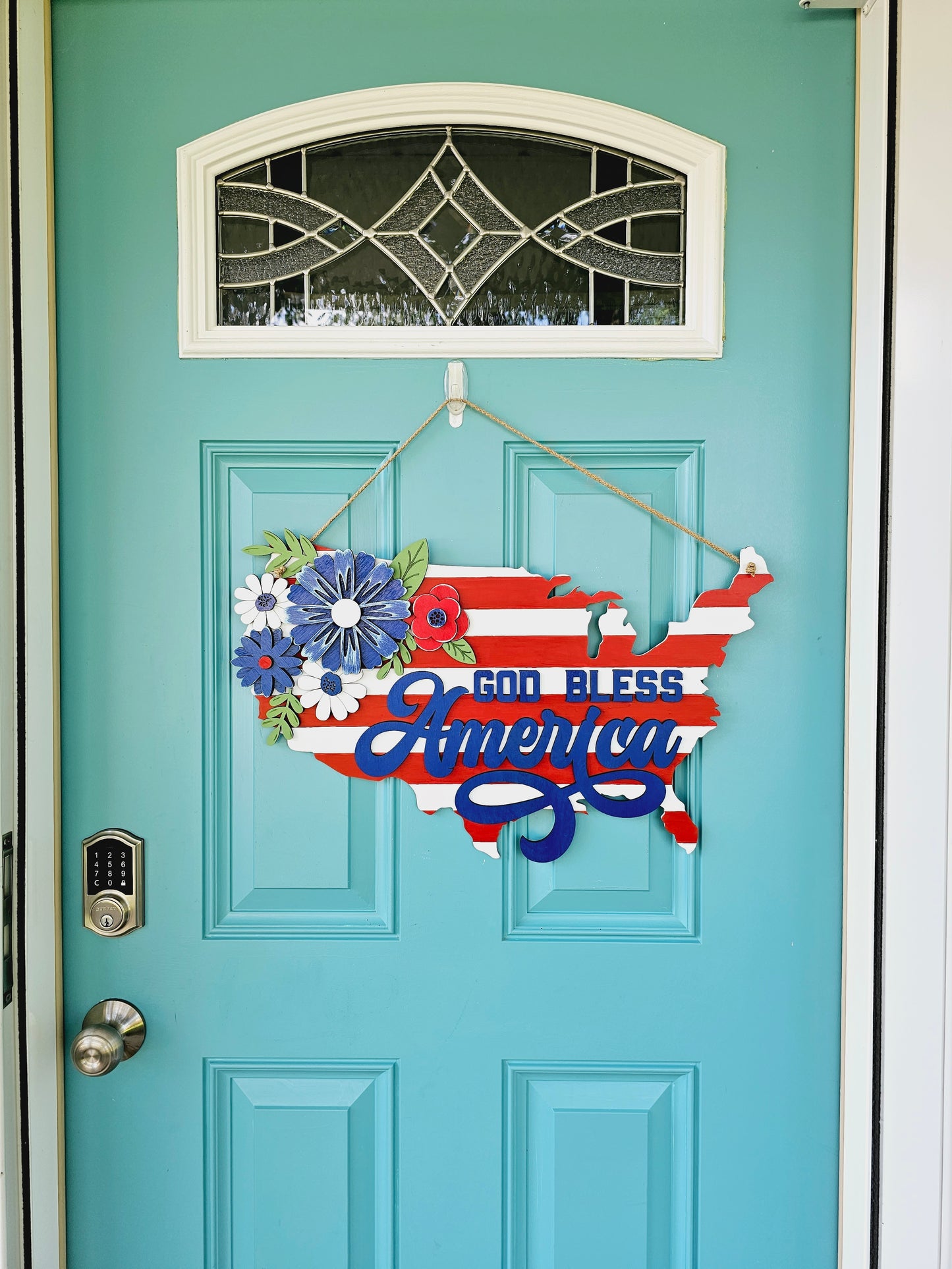 God Bless America United States Door Hanger