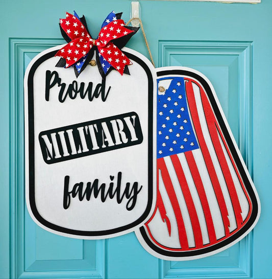 Proud Military Dog Tags Door Hanger- wholesale