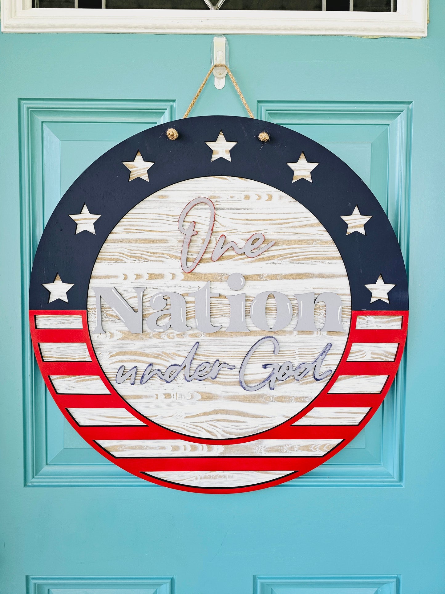 One Nation Under God Door Hanger