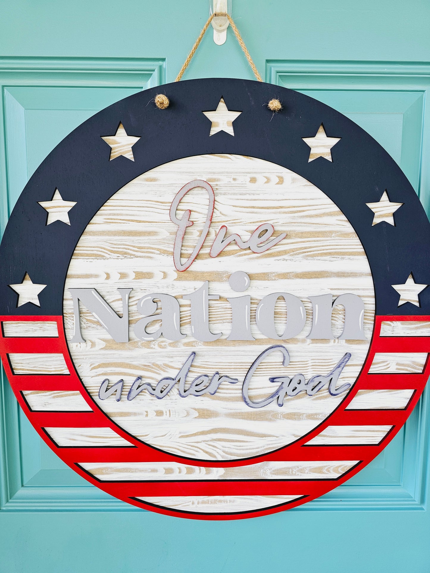 One Nation Under God Door Hanger