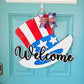 Welcome Patriotic Hat Door Hanger