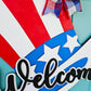 Welcome Patriotic Hat Door Hanger