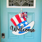 Welcome Patriotic Hat Door Hanger