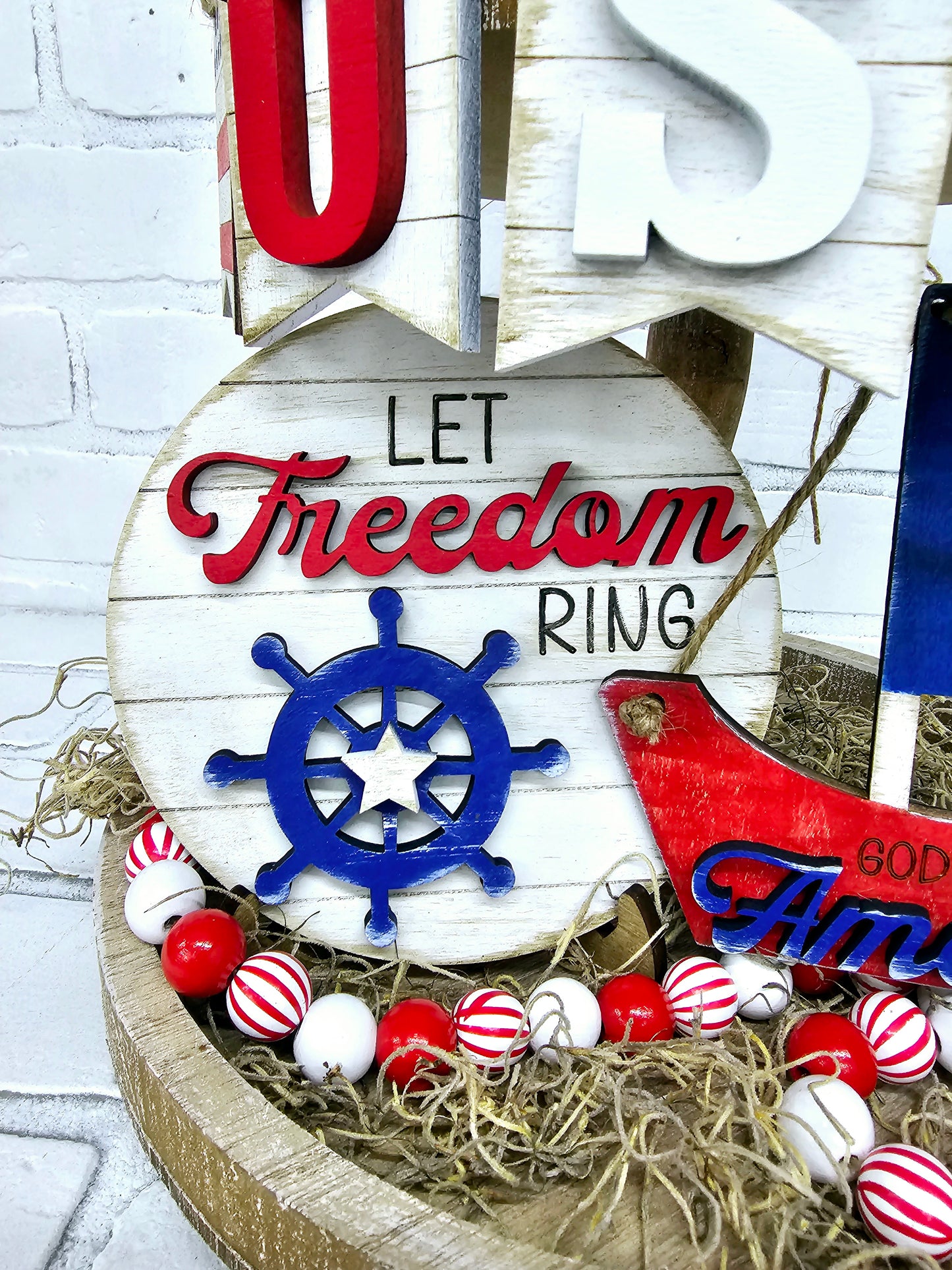 Nautical 4th of July Tiered Tray Set