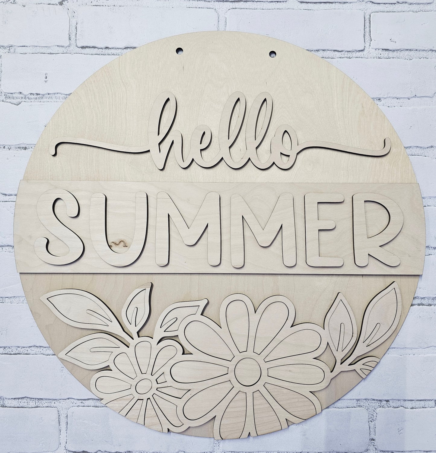 Hello Summer Daisies Door Hanger