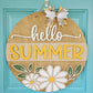 Hello Summer Daisies Door Hanger