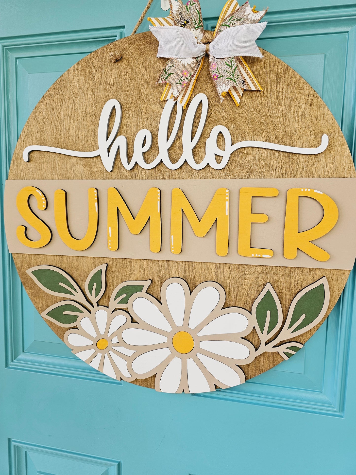 Hello Summer Daisies Door Hanger