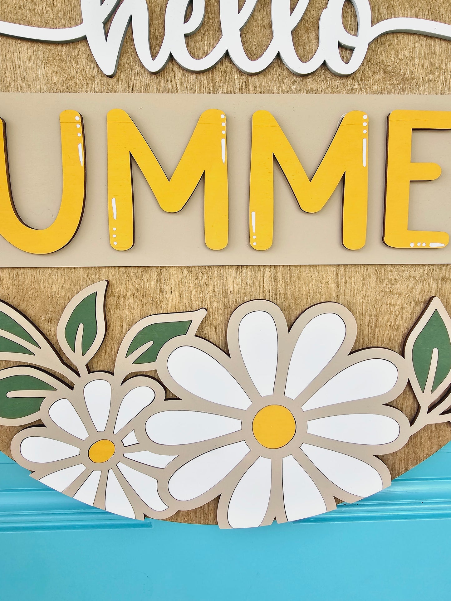 Hello Summer Daisies Door Hanger