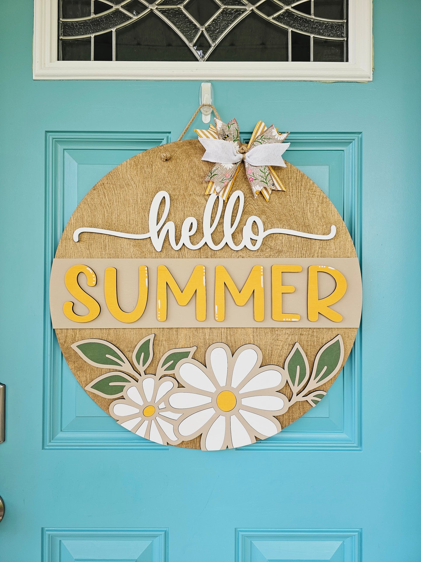 Hello Summer Daisies Door Hanger