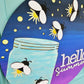 Hello Summer Fireflies Door Hanger