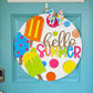 Hello Summer Polka Dot Popsicle Door Hanger