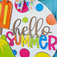 Hello Summer Polka Dot Popsicle Door Hanger