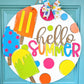 Hello Summer Polka Dot Popsicle Door Hanger