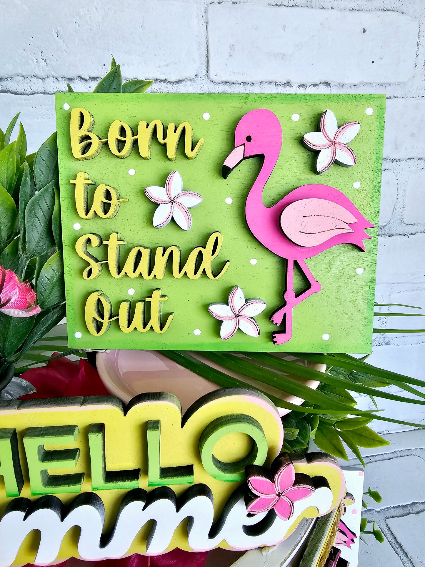 Flamingo Tiered Tray Set