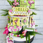 Flamingo Tiered Tray Set