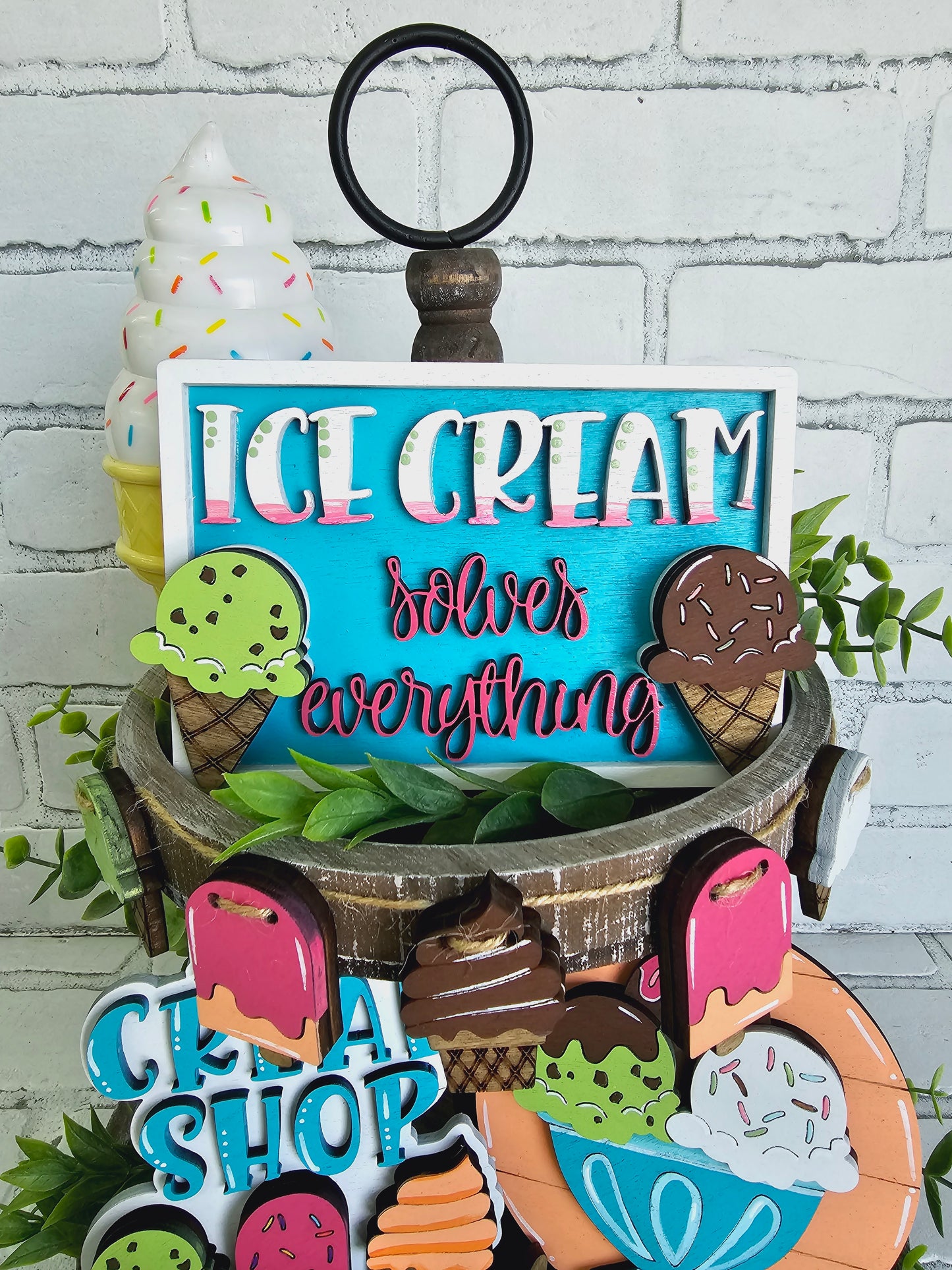 Ice Cream Tiered Tray Set