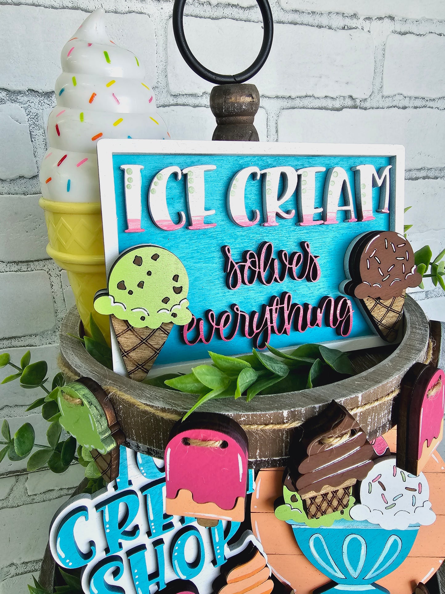 Ice Cream Tiered Tray Set