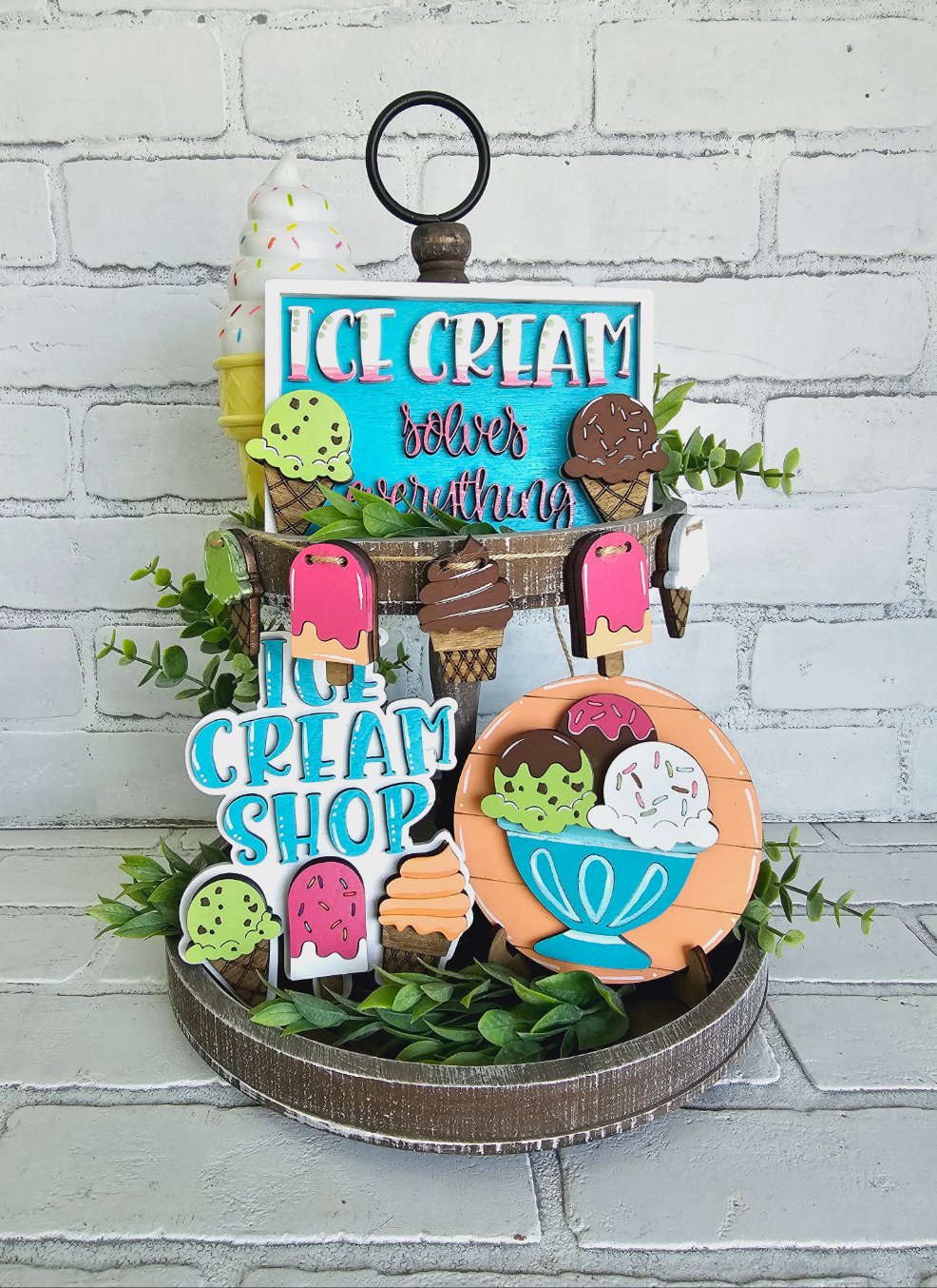 Ice Cream Tiered Tray Set