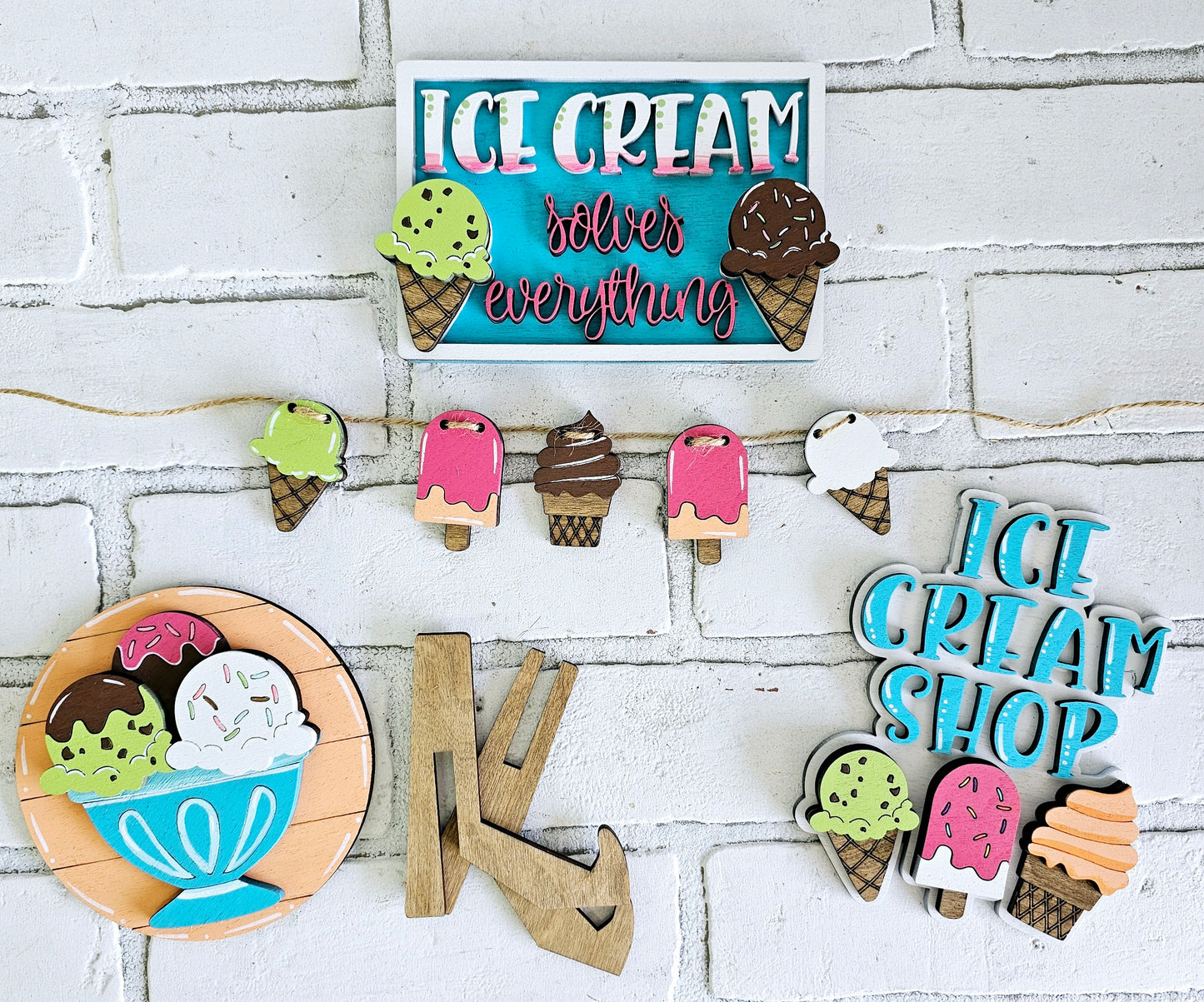 Ice Cream Tiered Tray Set