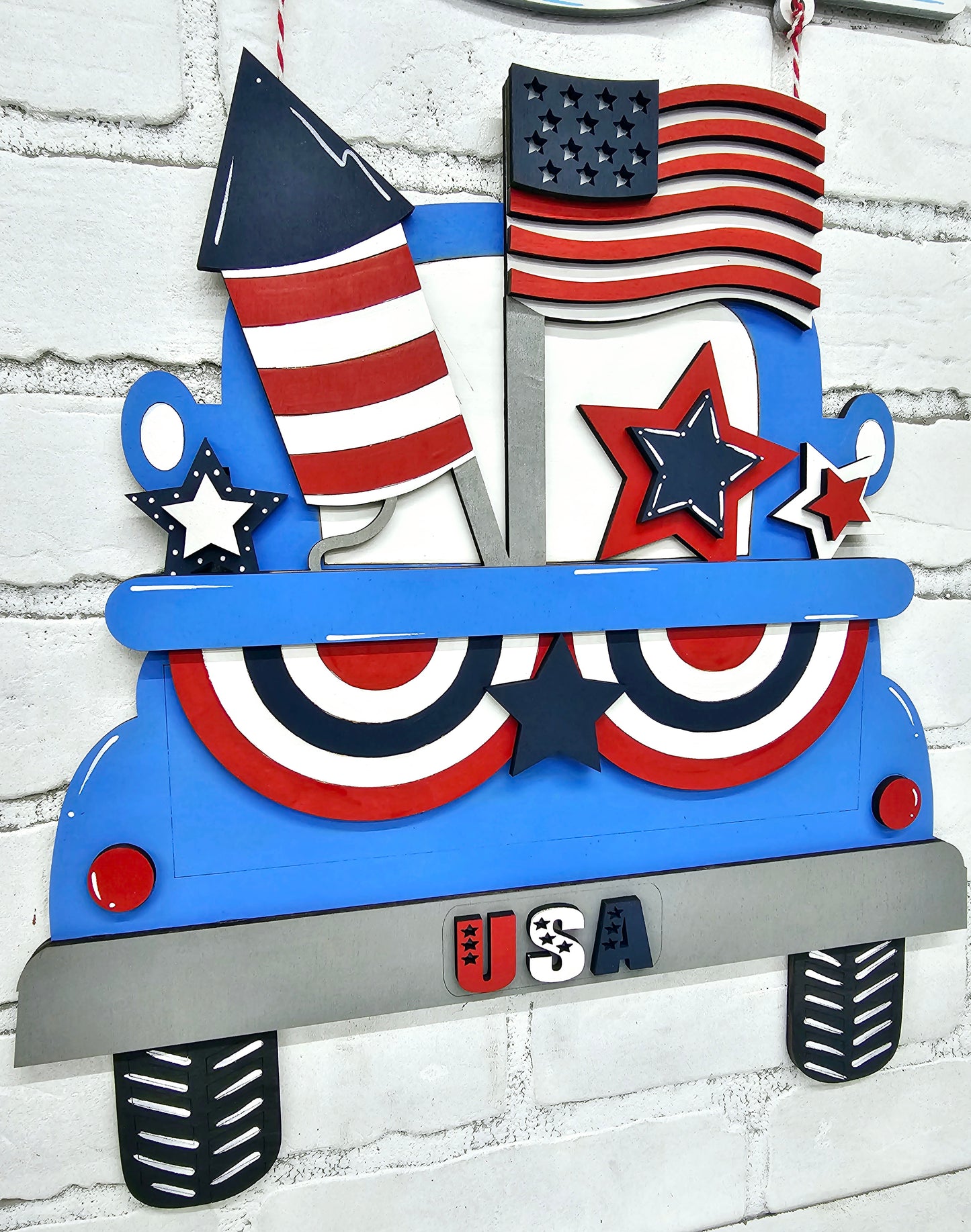 Let Freedom Ring 2 Piece Truck Door Hanger