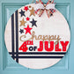 Happy 4th of July Cross Stitch Door Hanger