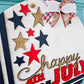 Happy 4th of July Cross Stitch Door Hanger