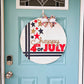 Happy 4th of July Cross Stitch Door Hanger