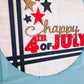 Happy 4th of July Cross Stitch Door Hanger