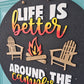 Life Is Better Around The Campfire Door Hanger