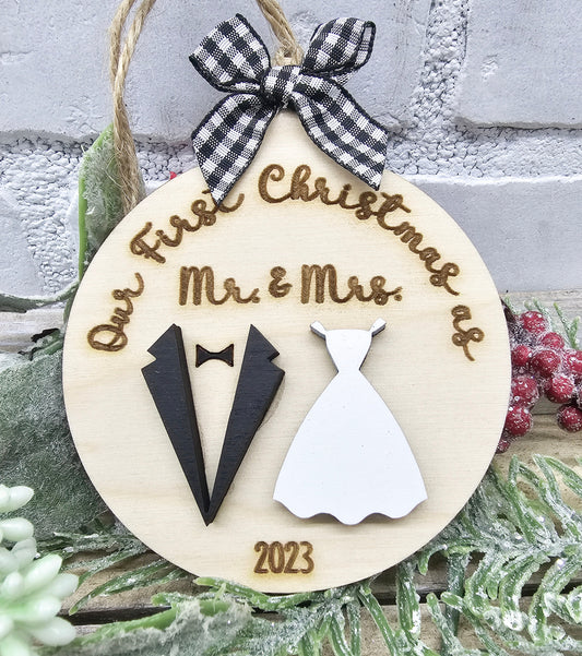 Our First Christmas as Mr. & Mrs. Ornament-wholesale