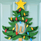 Christmas Tree Initial Door Hanger