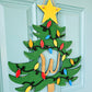 Christmas Tree Initial Door Hanger